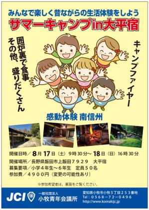 edianさんの小学生キャンプ参加募集チラシへの提案