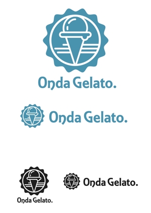 なべちゃん (YoshiakiWatanabe)さんの新規出店イタリアンジェラート店『Onda Gelato.』のロゴへの提案