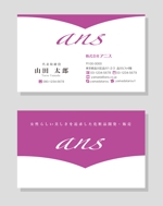 ICDO (iwaichi)さんの化粧品会社【ans（アニス）】の名刺デザインへの提案