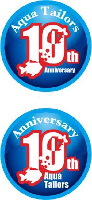 中津留　正倫 (cpo_mn)さんの「Aqua Tailors　 10th anniversary」のロゴ作成への提案