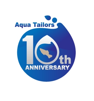 logi design (sim0727)さんの「Aqua Tailors　 10th anniversary」のロゴ作成への提案