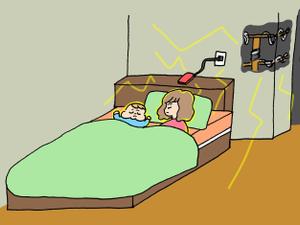Nilloさんの身体に電気を帯びているイラストへの提案