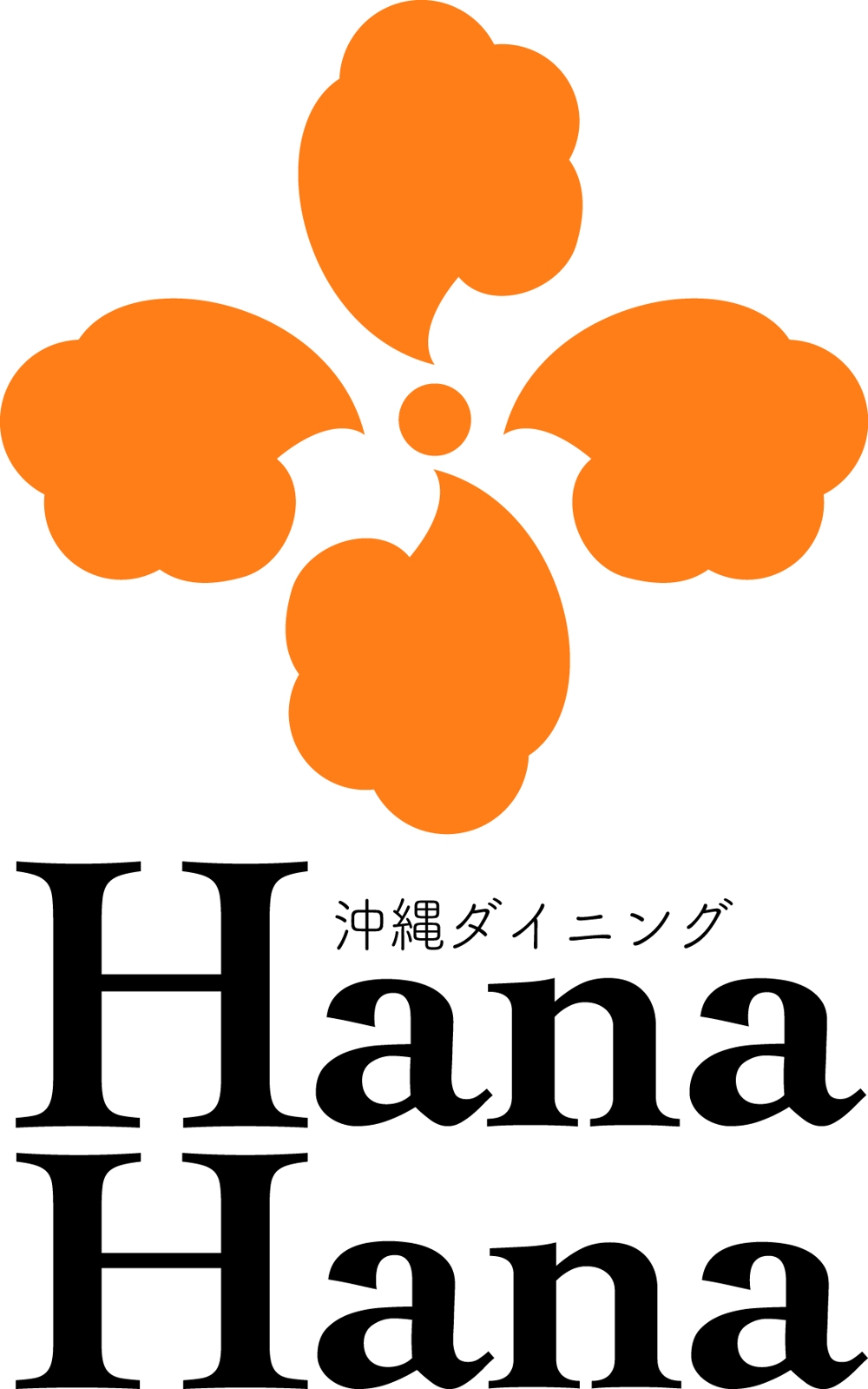 沖縄ダイニング HanaHanaのロゴデザイン