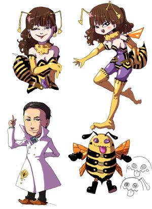 躯咲マドロミ ()さんのはちみつやミツバチに関するサイト「はちみつ大学」作成に伴うキャラクター作成への提案