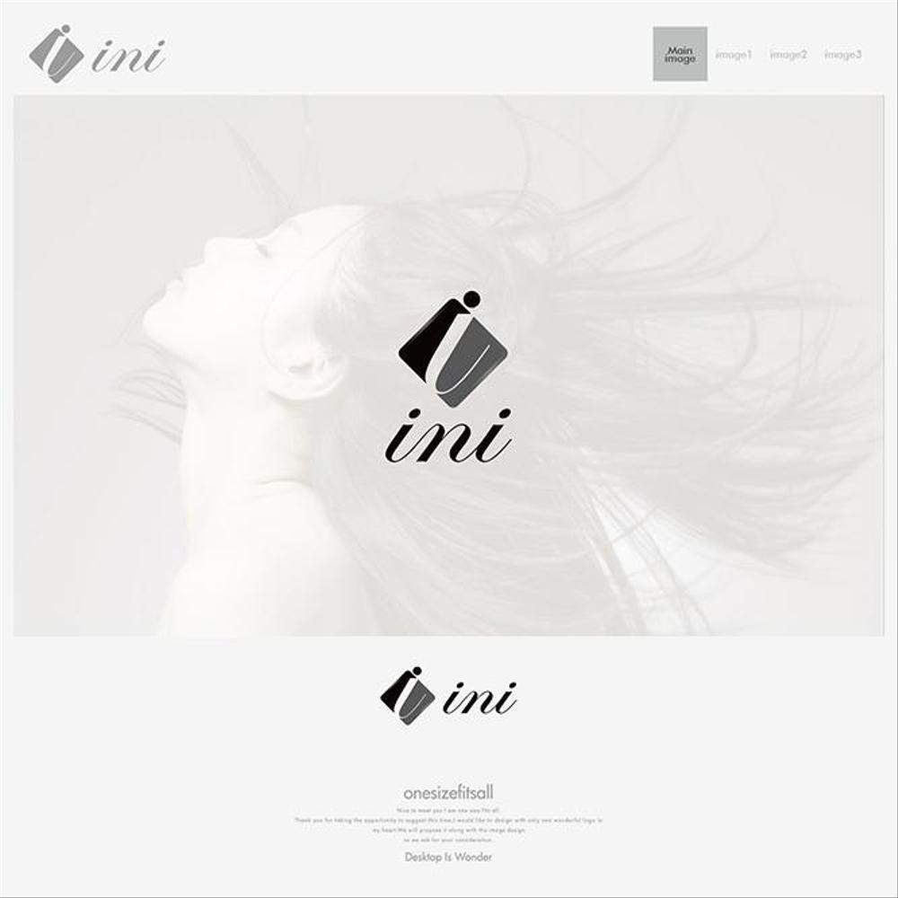 美容室オリジナルシャンプー「ini」のロゴ