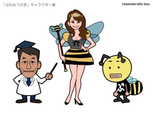 株式会社ラマブレイン (llamabrain)さんのはちみつやミツバチに関するサイト「はちみつ大学」作成に伴うキャラクター作成への提案