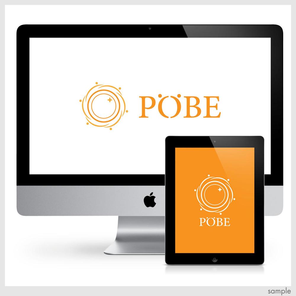 ハンバーグ、鉄板焼飲食店運営会社「POBE」のロゴ