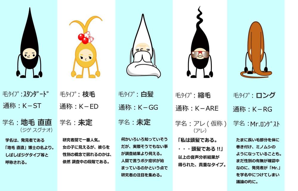 「毛」のキャラクター制作　（商品化予定）