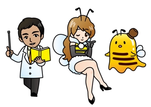 スタジオきなこ (kinaco_yama)さんのはちみつやミツバチに関するサイト「はちみつ大学」作成に伴うキャラクター作成への提案