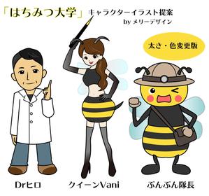 三谷えりか (MerryKoubou)さんのはちみつやミツバチに関するサイト「はちみつ大学」作成に伴うキャラクター作成への提案