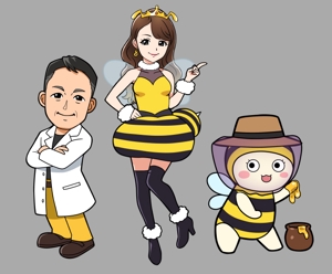 ちょりそー（仮） (chocop)さんのはちみつやミツバチに関するサイト「はちみつ大学」作成に伴うキャラクター作成への提案