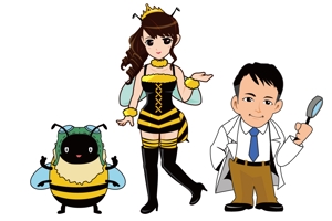 emirabi (emirabi)さんのはちみつやミツバチに関するサイト「はちみつ大学」作成に伴うキャラクター作成への提案