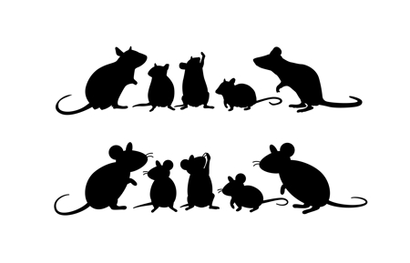 100以上 ネズミ イラスト シルエット 家のイラスト