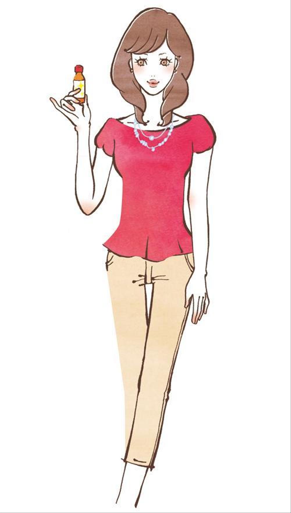 30代後半からの女性をターゲットとしたポータルサイトの女性のイラスト