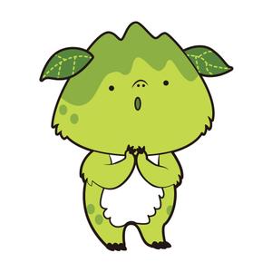 たづ (tadu_3)さんの(やまびこ)と言う山の神、妖怪をゆるキャラ風か雷神図の様な少し怖いキャラにデザインして欲しいへの提案