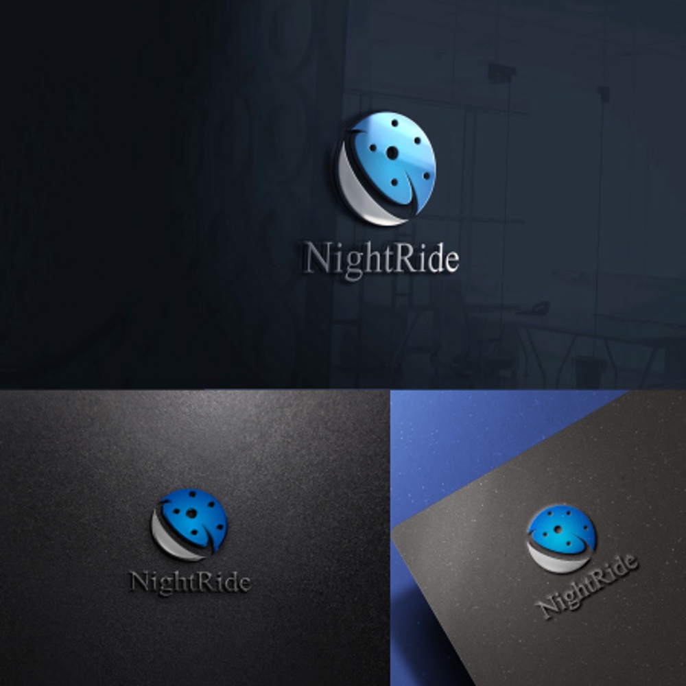 ガラスアクセサリーブランド「NightRide」ナイトライドのロゴ　
