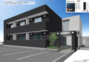 OGi Design  (ogidesign)さんの2階建て共同住宅の建築パース（平面図・配置図・立面図あります）への提案