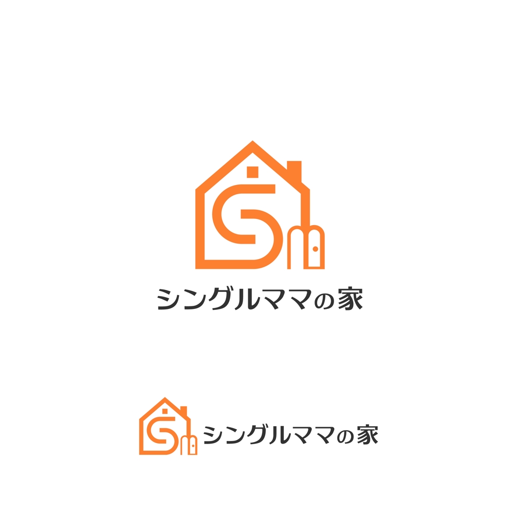 住宅メーカーの「シングルママの家」のロゴ