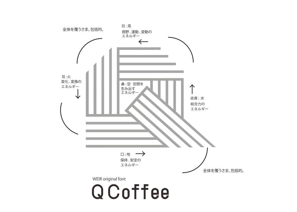 カフェバー「Q Coffee」のロゴ