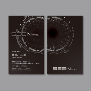 TYPOGRAPHIA (Typograph)さんの音楽系映像を手掛ける制作会社「SEEN」名刺デザインへの提案