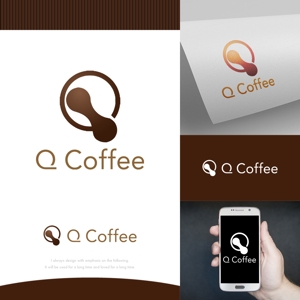 fortunaaber ()さんのカフェバー「Q Coffee」のロゴへの提案