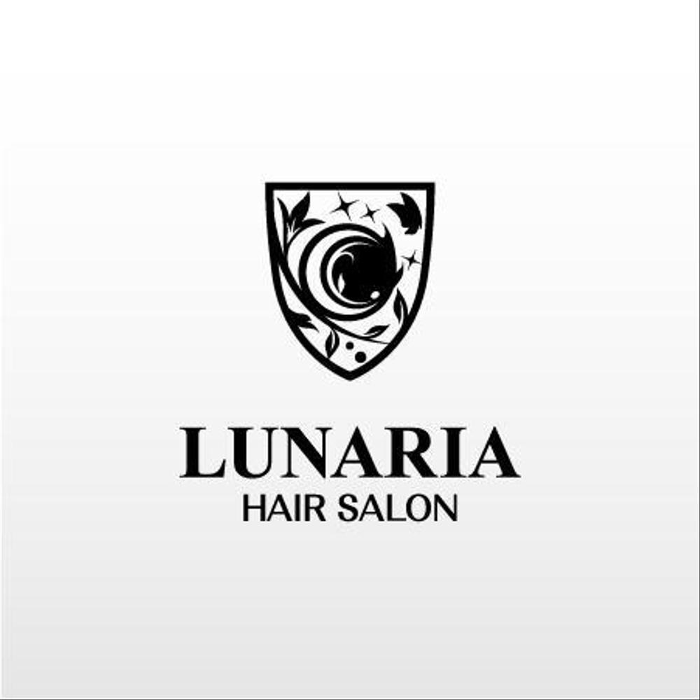 「LUNARIA HAIR SALON」のロゴ作成