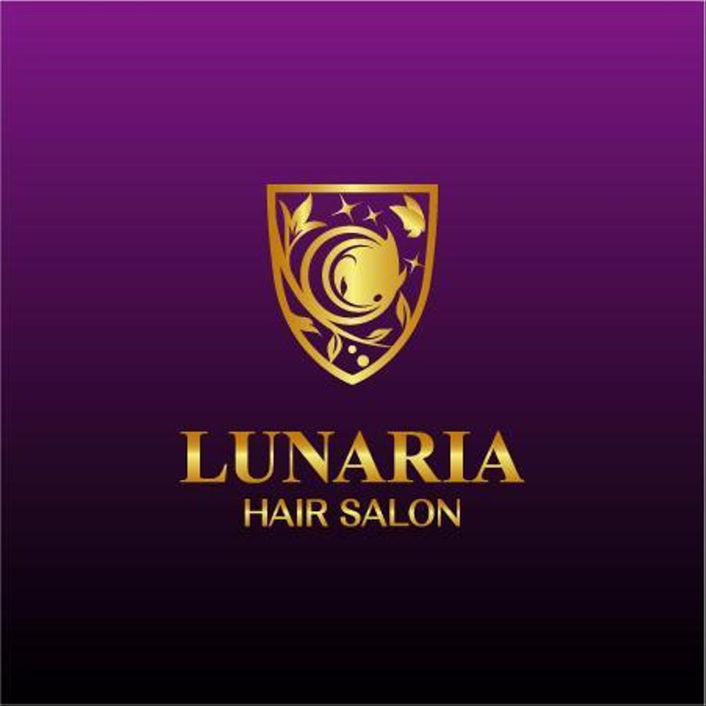 「LUNARIA HAIR SALON」のロゴ作成