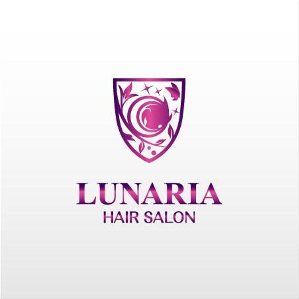 「LUNARIA HAIR SALON」のロゴ作成