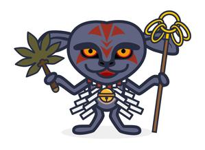 下山 雄 ()さんの(やまびこ)と言う山の神、妖怪をゆるキャラ風か雷神図の様な少し怖いキャラにデザインして欲しいへの提案