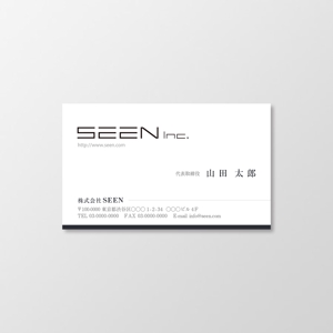 T-aki (T-aki)さんの音楽系映像を手掛ける制作会社「SEEN」名刺デザインへの提案