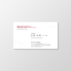T-aki (T-aki)さんの音楽系映像を手掛ける制作会社「SEEN」名刺デザインへの提案