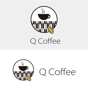 スタイリッシュなロゴ作成致します。 (Shimamura_00)さんのカフェバー「Q Coffee」のロゴへの提案
