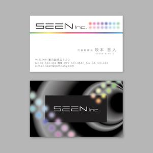 LeBB_23 (LeBB_23)さんの音楽系映像を手掛ける制作会社「SEEN」名刺デザインへの提案