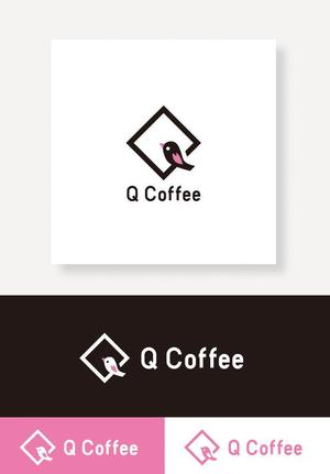 smoke-smoke (smoke-smoke)さんのカフェバー「Q Coffee」のロゴへの提案