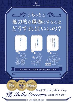 8 Design (sugiyama_honeybee)さんのA4両面　キャリアカウンセラー「Bella　Carriera」　営業用チラシへの提案