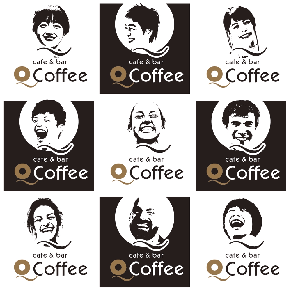 カフェバー「Q Coffee」のロゴ