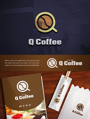 YUSUKE (Yusuke1402)さんのカフェバー「Q Coffee」のロゴへの提案