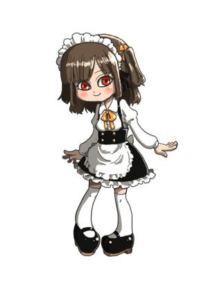 躯咲マドロミ ()さんの音楽ユニットの女性メンバー（メイド服の萌え系キャラクター）のデフォルメへの提案