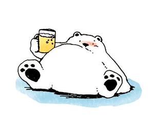 008 (008_0613)さんのほろ酔いのシロクマのイラストへの提案