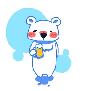 蒔[まき] (maki_mghs)さんのほろ酔いのシロクマのイラストへの提案