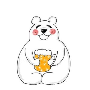 西村由佳里 (shoukenri2)さんのほろ酔いのシロクマのイラストへの提案