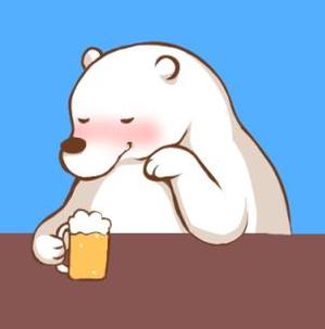 caeluさんのほろ酔いのシロクマのイラストへの提案