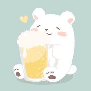 アップル (raincandys)さんのほろ酔いのシロクマのイラストへの提案