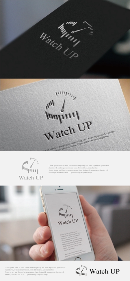 drkigawa (drkigawa)さんの時計のサイズ調整メディア「ウォッチアップ（Watch UP）」のロゴへの提案