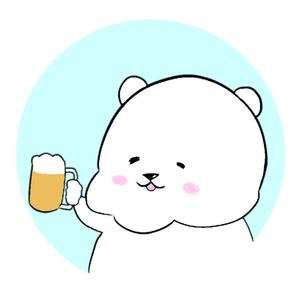 あべ すもも (abesumomo)さんのほろ酔いのシロクマのイラストへの提案