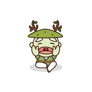 スタジオきなこ (kinaco_yama)さんの(やまびこ)と言う山の神、妖怪をゆるキャラ風か雷神図の様な少し怖いキャラにデザインして欲しいへの提案