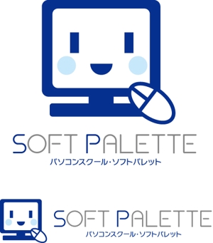 CF-Design (kuma-boo)さんの「パソコンスクール・ソフトパレット・SOFT　ＰＡＬＥＴＴＥ」のロゴ作成への提案
