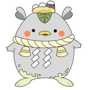 オカセ ()さんの(やまびこ)と言う山の神、妖怪をゆるキャラ風か雷神図の様な少し怖いキャラにデザインして欲しいへの提案