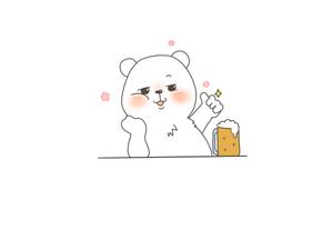 nanami (ringototamago)さんのほろ酔いのシロクマのイラストへの提案