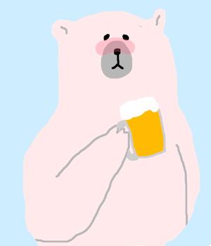 Asahi ()さんのほろ酔いのシロクマのイラストへの提案